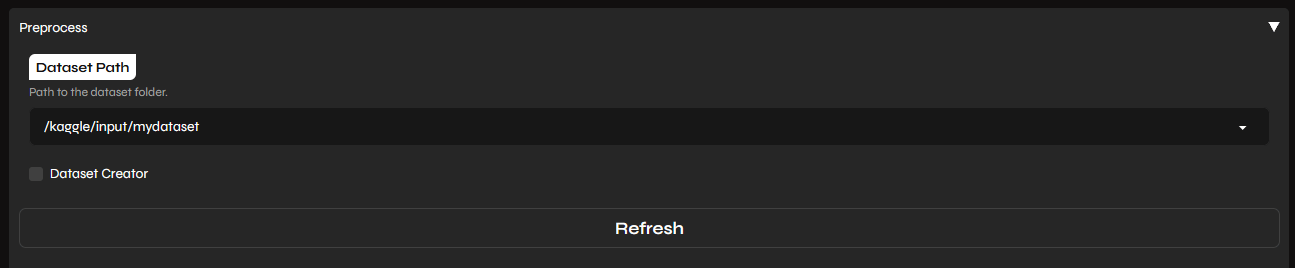An image showing the dataset interface